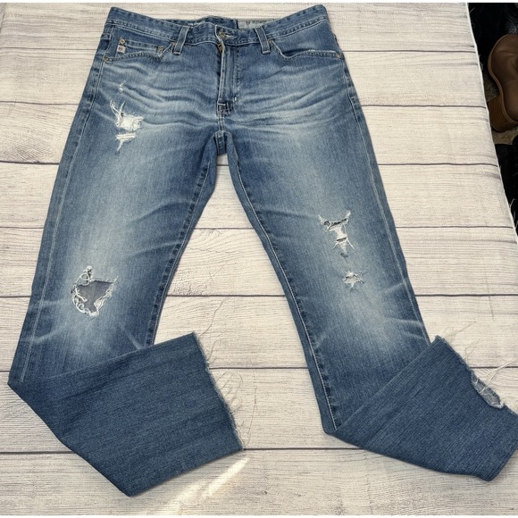 A&G Other - AG Adriano Goldschmied The Everett Slim Straight Jeans Denim Distressed 31R
